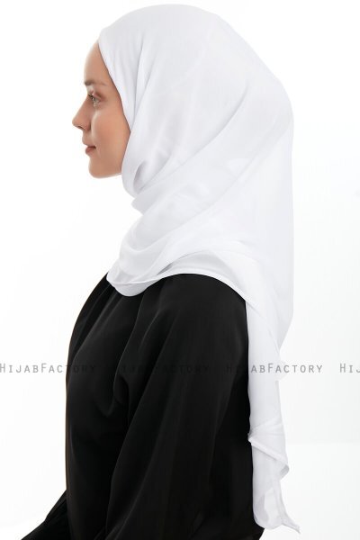 Eylem - Wit One Piece Chiffon Hijab