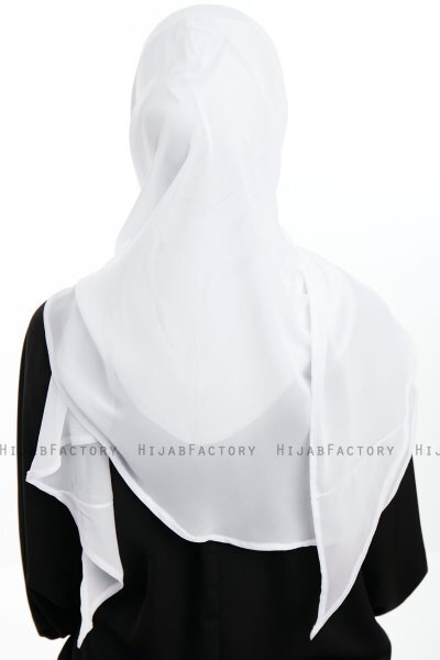 Eylem - Wit One Piece Chiffon Hijab