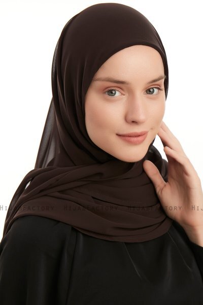 Eylem - Bruin One Piece Chiffon Hijab