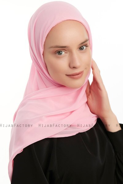 Eylem - Roze One Piece Chiffon Hijab