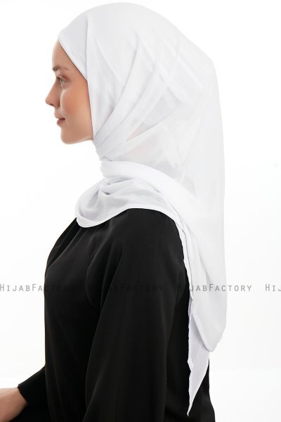 Sahar - Wit One Piece Chiffon Hijab