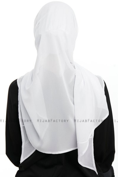 Sahar - Wit One Piece Chiffon Hijab