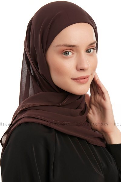 Sahar - Bruin One Piece Chiffon Hijab
