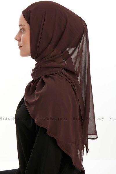 Sahar - Bruin One Piece Chiffon Hijab