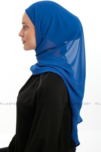 Sahar - Blauw One Piece Chiffon Hijab
