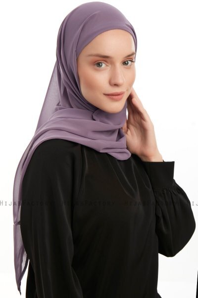 Sahar - Donkerpaars One Piece Chiffon Hijab