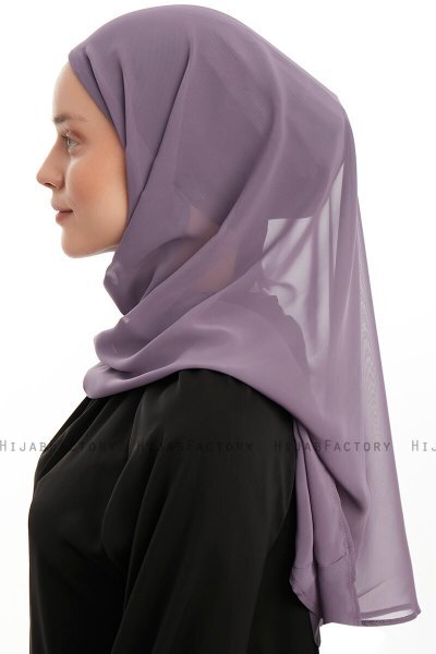 Sahar - Donkerpaars One Piece Chiffon Hijab