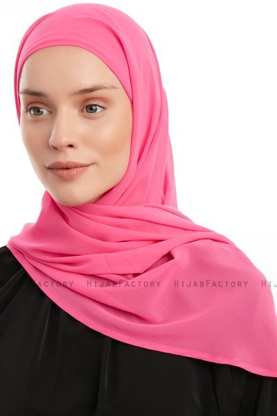 Sahar - Fuchsia One Piece Chiffon Hijab
