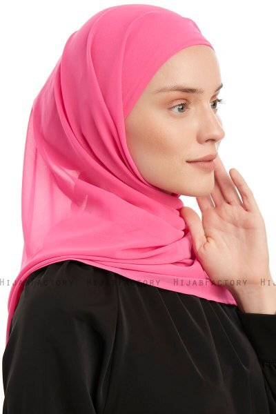 Sahar - Fuchsia One Piece Chiffon Hijab