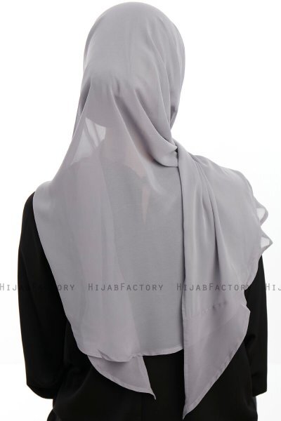 Sahar - Donker Grijs One Piece Chiffon Hijab