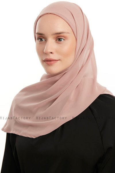 Sahar - Licht Zalm One Piece Chiffon Hijab
