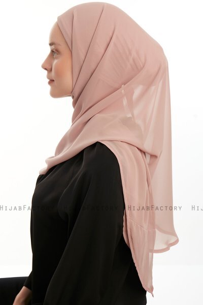 Sahar - Licht Zalm One Piece Chiffon Hijab