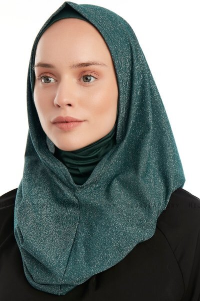 Taliah - Donkergroen One Piece Hijab