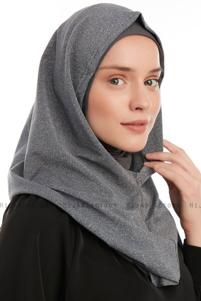 Taliah - Donker Grijs One Piece Hijab