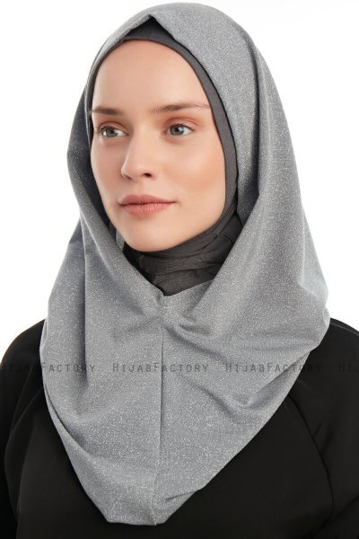 Taliah - Lichtgrijs One Piece Hijab