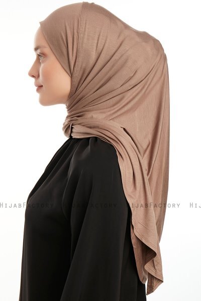 Vesile - Donker Taupe One-Piece Hijab