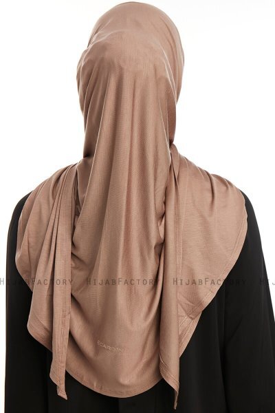 Vesile - Donker Taupe One-Piece Hijab