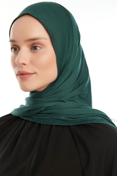 Vesile - Donkergroen One-Piece Hijab