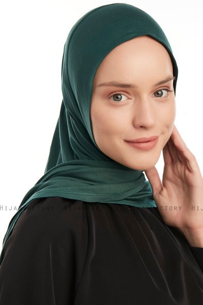 Vesile - Donkergroen One-Piece Hijab