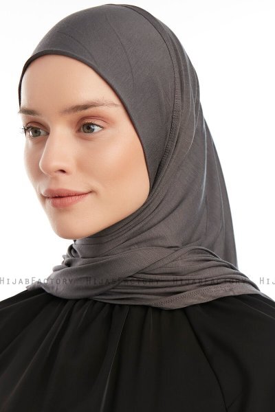 Vesile - Donker Grijs One-Piece Hijab