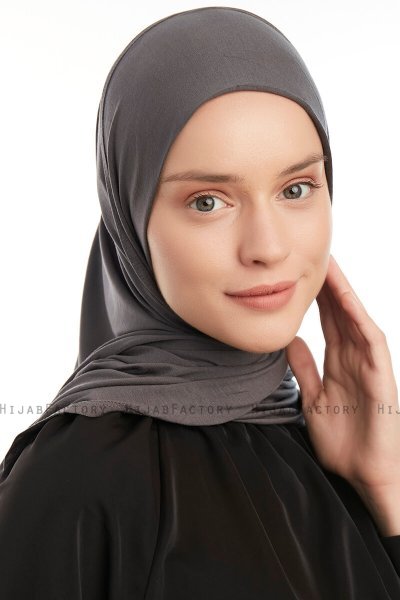 Vesile - Donker Grijs One-Piece Hijab