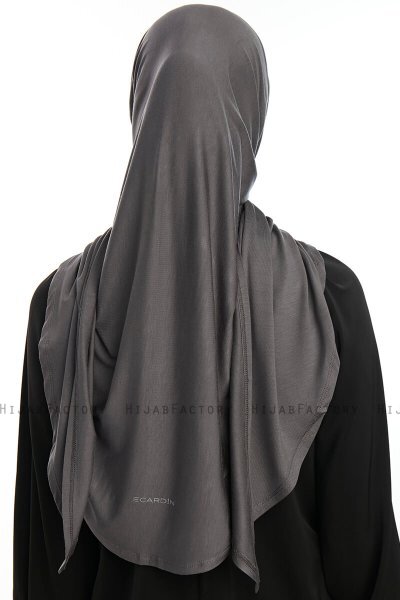 Vesile - Donker Grijs One-Piece Hijab