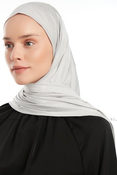 Vesile - Lichtgrijs One-Piece Hijab