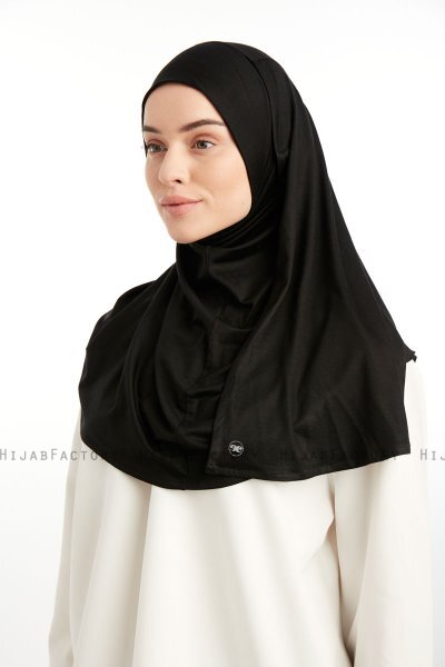 Feriha - Zwart Viscose Turban Hijab