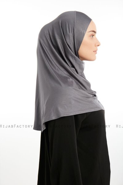 Feriha - Donker Grijs Viscose Turban Hijab