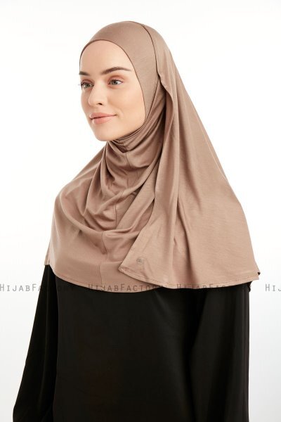 Feriha - Lichtbruin Viscose Turban Hijab