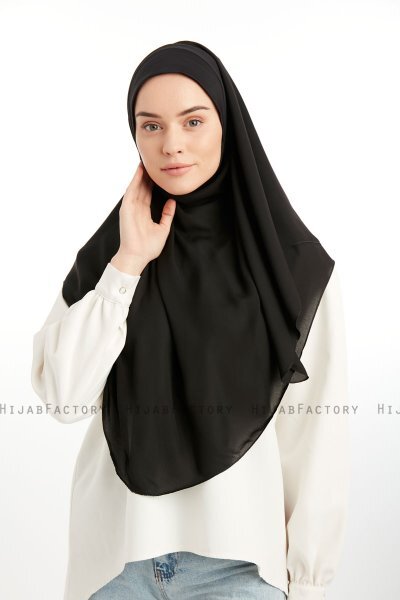 Bengi - Zwart Micro Krep Turban Hijab