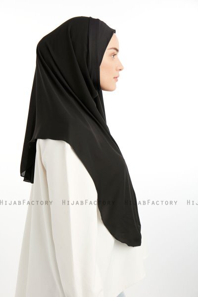 Bengi - Zwart Micro Krep Turban Hijab