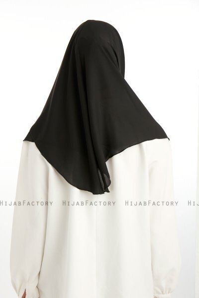Bengi - Zwart Micro Krep Turban Hijab