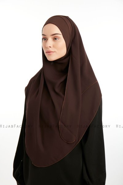 Bengi - Bruin Micro Krep Turban Hijab
