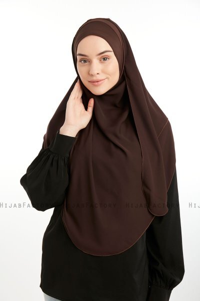 Bengi - Bruin Micro Krep Turban Hijab