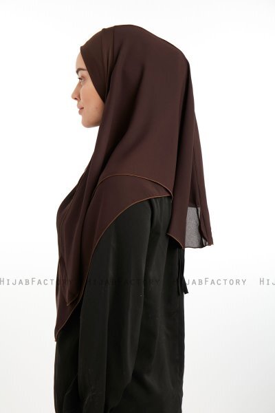 Bengi - Bruin Micro Krep Turban Hijab