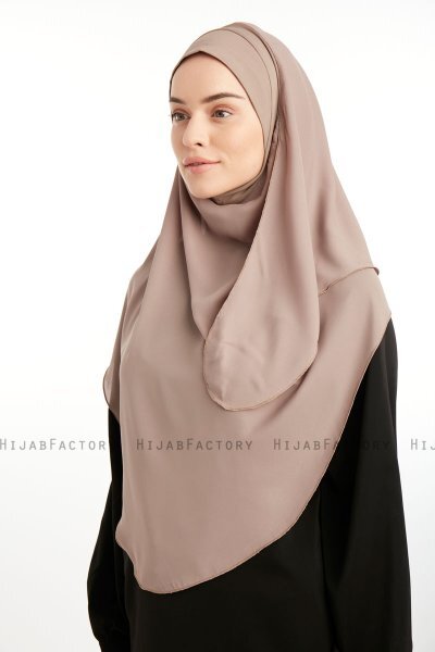 Bengi - Donker Taupe Micro Krep Turban Hijab