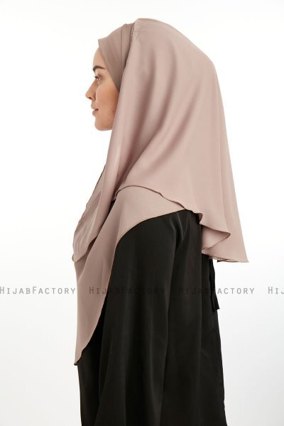 Bengi - Donker Taupe Micro Krep Turban Hijab