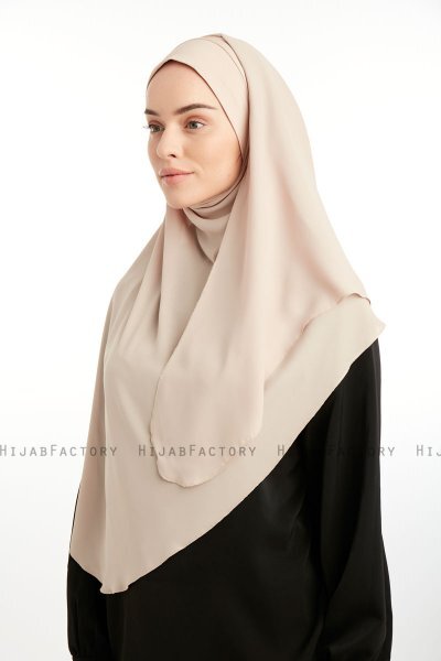 Bengi - Licht Taupe Micro Krep Turban Hijab