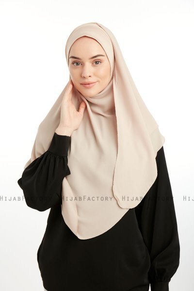 Bengi - Licht Taupe Micro Krep Turban Hijab