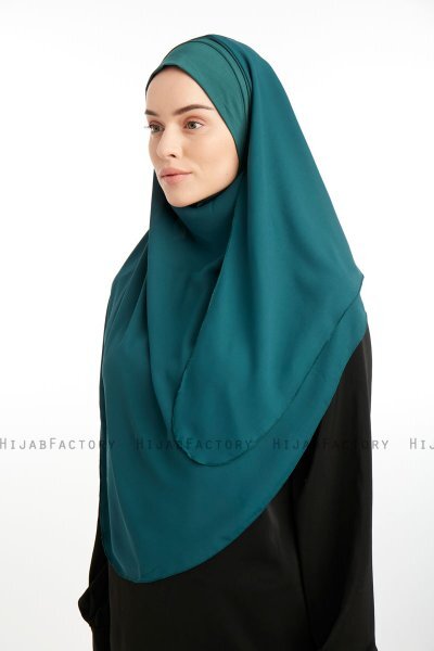 Bengi - Donkergroen Micro Krep Turban Hijab