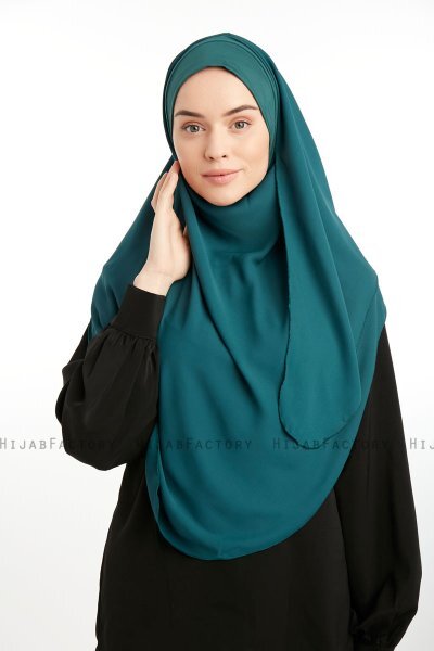 Bengi - Donkergroen Micro Krep Turban Hijab