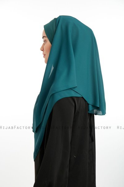 Bengi - Donkergroen Micro Krep Turban Hijab
