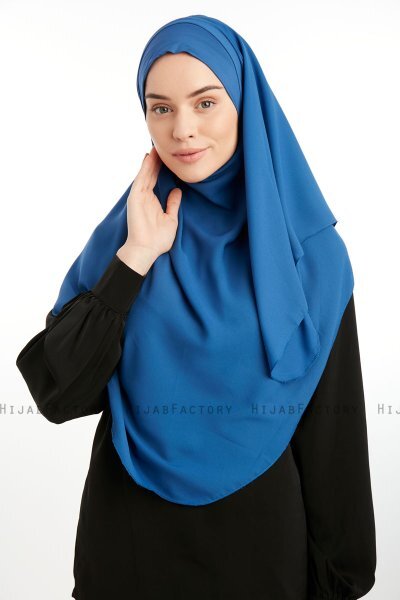 Bengi - Indigo Micro Krep Turban Hijab