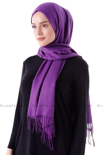 Demet - Donkerpaars Pashmina Hijab