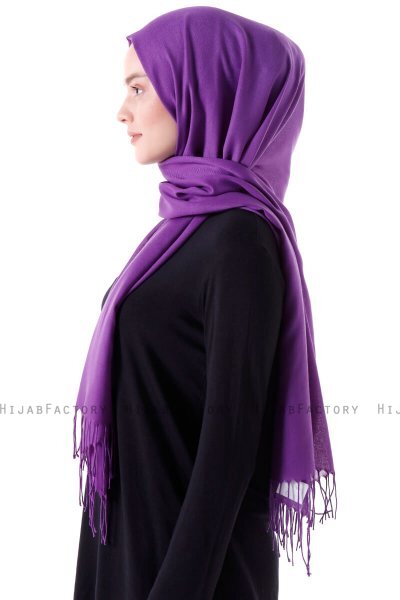 Demet - Donkerpaars Pashmina Hijab