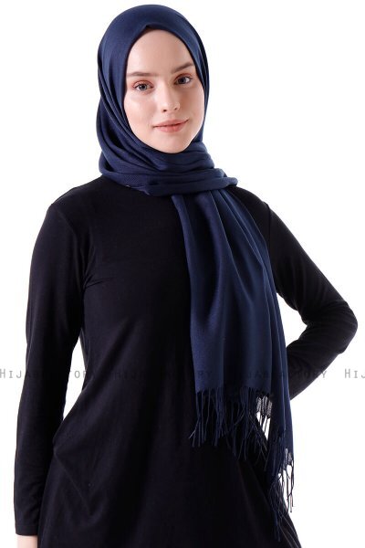 Demet - Marineblauw Pashmina Hijab