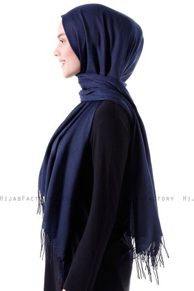 Demet - Marineblauw Pashmina Hijab