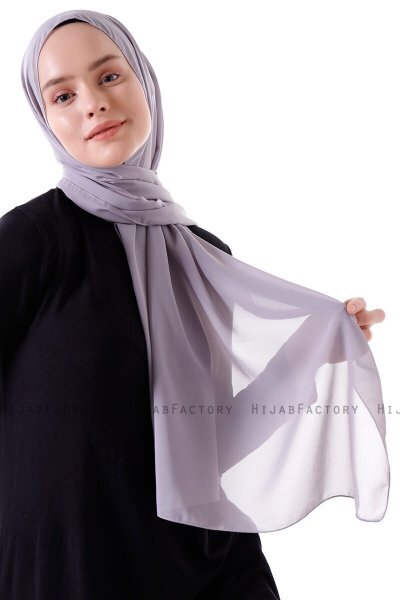 Hadise - Grijs Chiffon Hijab