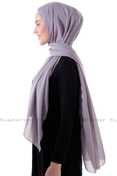 Hadise - Grijs Chiffon Hijab